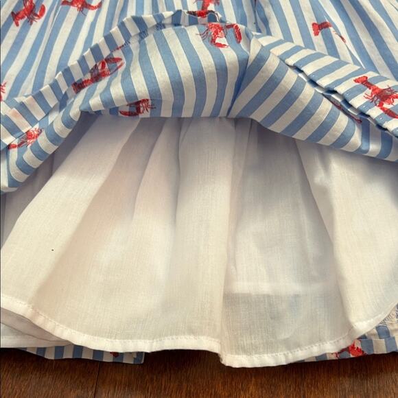 Tommy Bahama Girl’s Striped Dress with Red Lobster Print and Bow, Size 6 - Picture 6 of 12